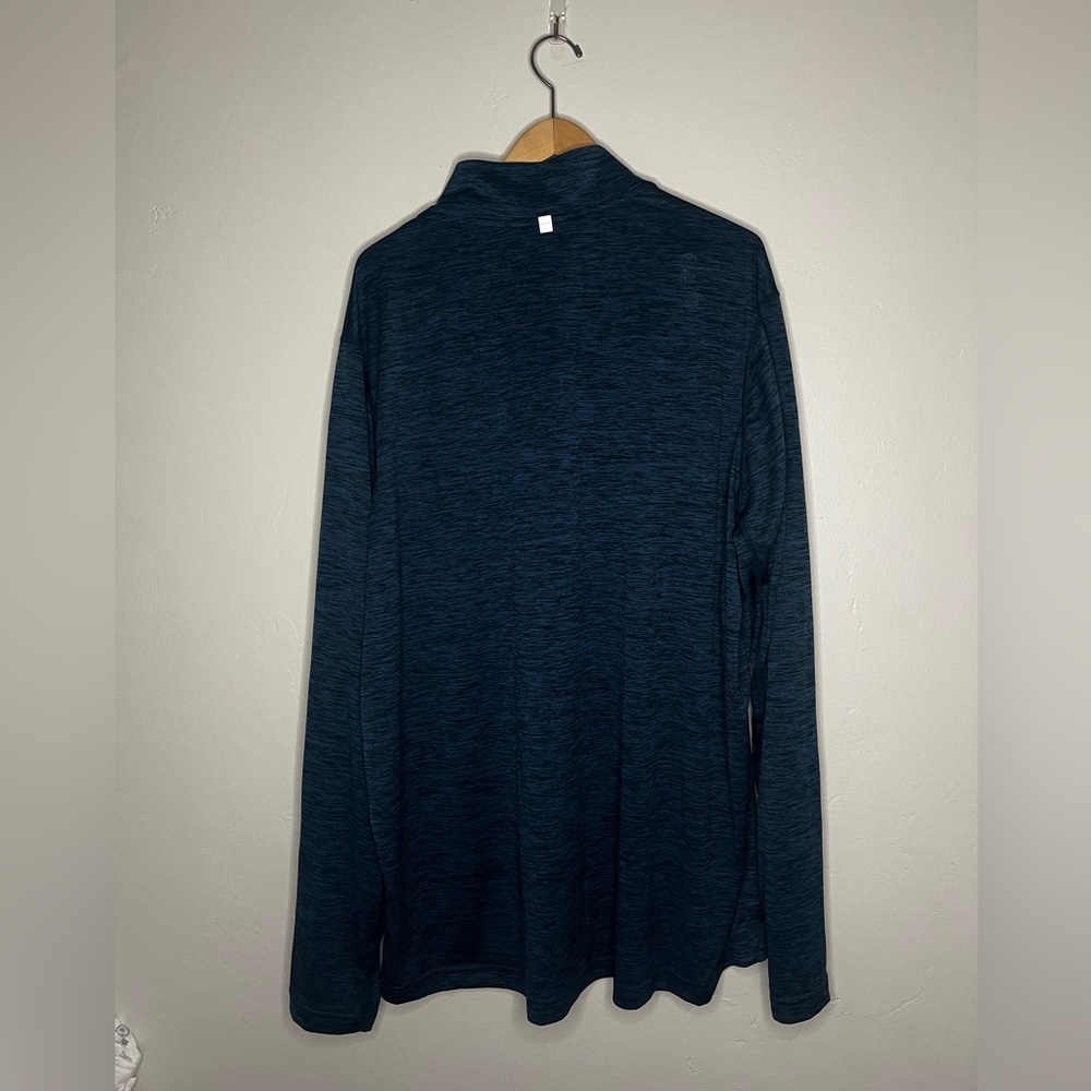NWT Men’s Reebok Blue Heather Quarter-Zip Top - Picture 4 of 4